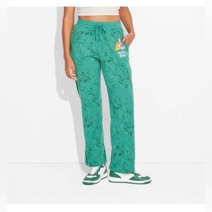Disney Winnie The Pooh Lounge Pants Sweatpants Elastic Waist Wide Leg NWT Large
